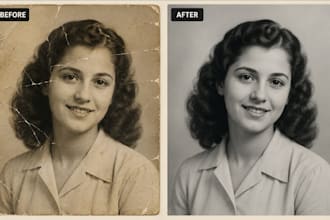 restore old damaged photos professionally in photoshop