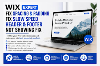 fix wix spacing and padding, fix slow speed header and footer not showing menu
