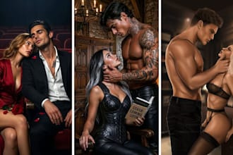 draw dark mafia romance book cover nsfw fiction nsfw couple illustration