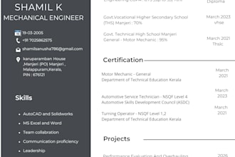 create professional resume and CV design