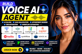 build voice ai agent speech vapi elevenlabs gohighlevel zapier twilio synthflow