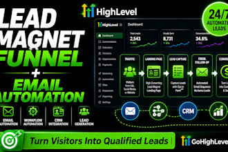 create gohighlevel lead magnet funnel with email automation