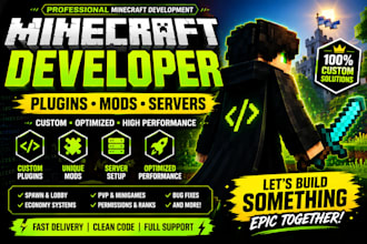 develop custom minecraft plugins mods and server systems