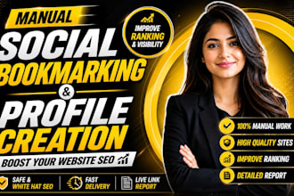 create manual social bookmarking and profile backlinks