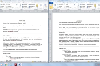 also do a translation from english to malay and malay to english