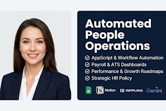 build automated HR systems, recrutiment and performance roadmaps