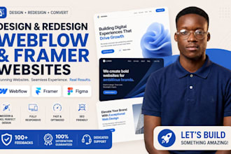 be webflow expert design or develop webflow to framer, convert figma to webflow