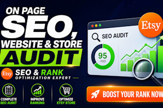 do on page website store audit etsy SEO and shopify etsy rank optimization