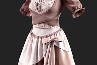 create second life, second life character, 3d clothing, rigging, 3d garment
