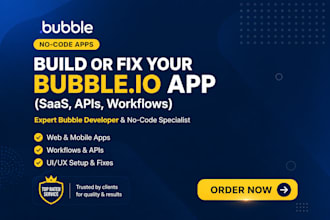 develop a custom bubble web application