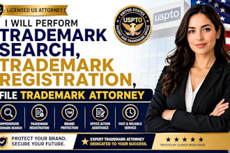 handle your trademark and patent services as a licensed US attorney