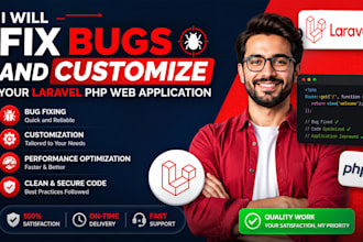 bug fixing and customize laravel website with rest API
