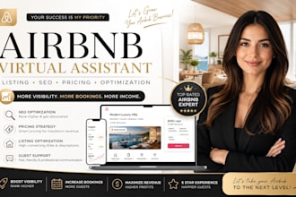 be your airbnb virtual assistant airbnb listing SEO pricing airbnb optimization