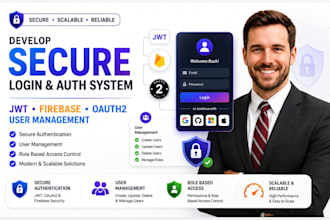 develop secure login auth system jwt firebase oauth2 user management