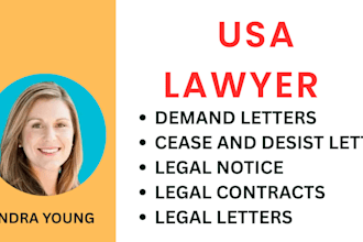 draft a demand letter or cease and desist letter as a US lawyer