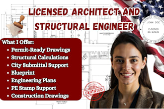 create city permit ready blueprint and construction drawings
