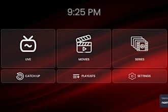 create a modern iptv, ibo player, firestick with admin panel