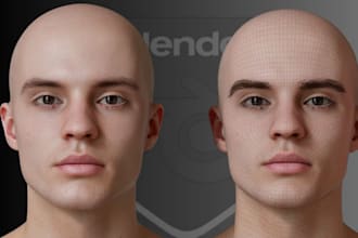sculpt realistic 3d head model 3d bust statue 3d head bust metahuman head in stl