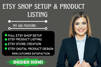 setup etsy digital product store, etsy shop setup etsy product listing