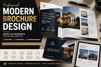 design modern real estate brochure, digital brochure or product booklet