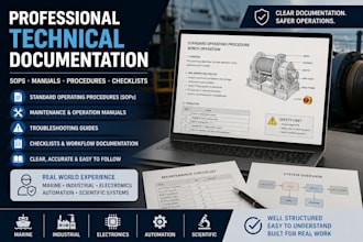 create professional technical manuals and sops