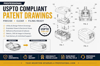 create professional uspto compliant patent drawings
