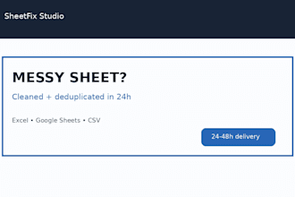 clean deduplicate and format your excel or google sheets file