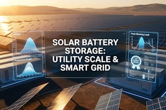 solar battery storage utility scale smart grid pvsyst peak shaving permit