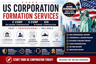 incorporate us c corp, s corp, ein, delaware, wyoming corporation setup