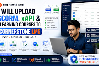 upload scorm xapi and elearning courses to cornerstone lms
