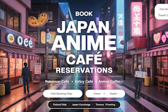 book pokemon cafe, kirby cafe, and anime cafe reservations in japan