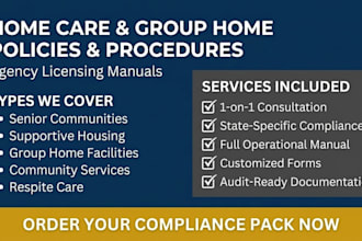write home care and group home policies and procedures for agency licensing