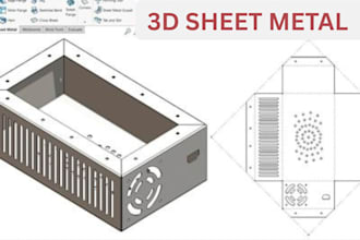 3d sheet metal 2d technical drawing 3d cad model mechanical design in solidwork