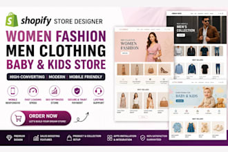 be your women fashion, men clothing, baby kids shopify store men fashion website