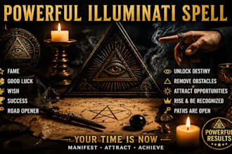 cast a powerful illuminati spell for fame, good luck, wish, success, road opener