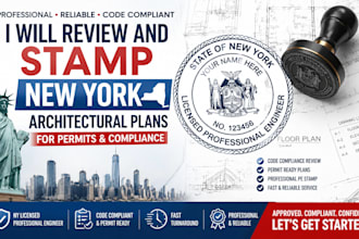 review and stamp new york architectural plans for permits compliance