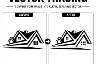 do manual vector tracing for logo conversion to high quality svg vector file