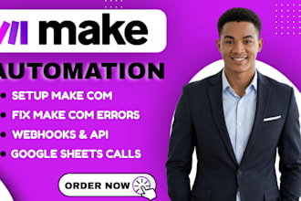 fix make com, made com, setup make com automation, make automation, make expert