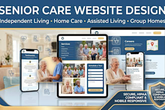 design independent living, home care, assisted living, group home website