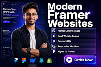 design framer website, landing page, saas UI UX and figma to framer