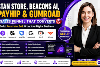 setup stanstore beacon ai payhip gumroad salefunnel