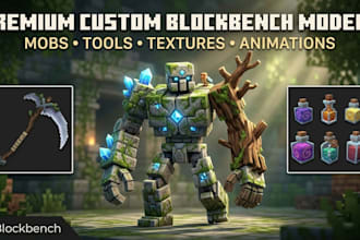 custom minecraft mobs and animations blockbench 3d model for you in minecraft