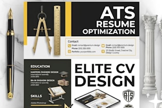 design professional CV for architects resume or presentation