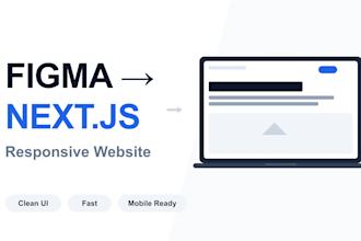 build a fast responsive nextjs landing page from figma