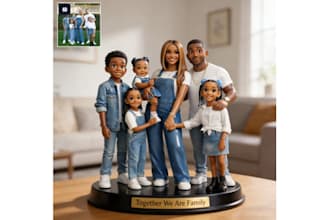 create pixar cartoon, family art and panoramic image views
