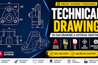 create technical drawings 2d cad drawings autocad drafting and dwg files