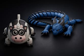 design 3d articulated toy models, 3d bjd, doll, flexi toy, stl for 3d printing
