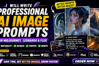 write detailed ai art prompts for midjourney dall e and stable diffusion