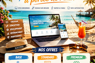 je vais concevoir votre site web sur mesure de a a z