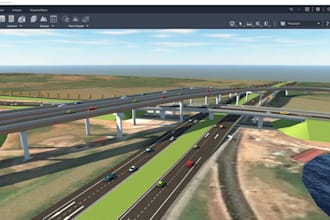 create 3d road and infrastructure design concept